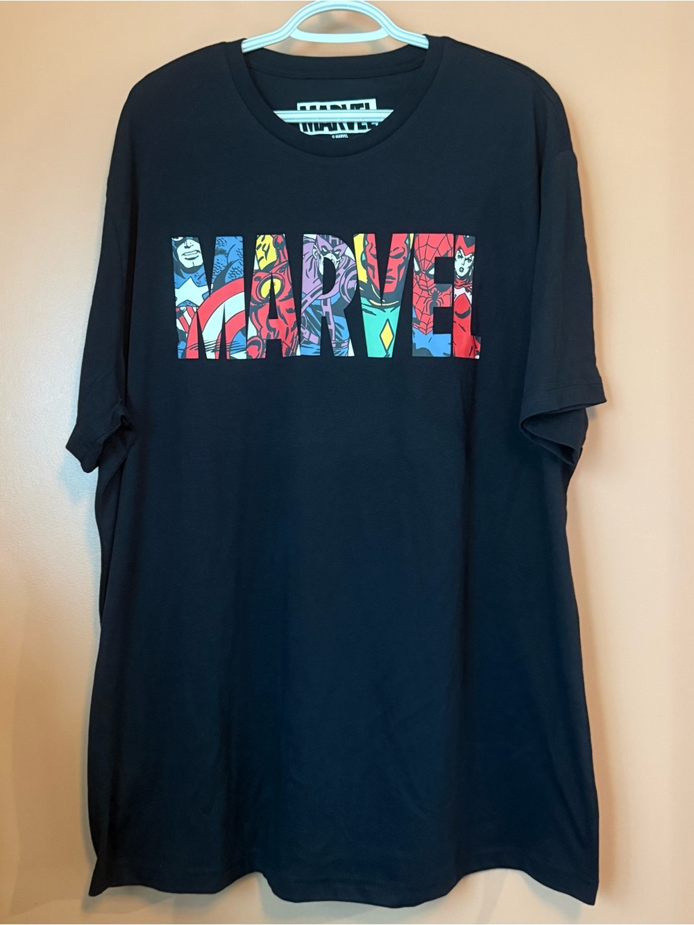 Marvel Mens XLT Big & Tall Black Avengers Superhero Graphic Tee Casual NWOT